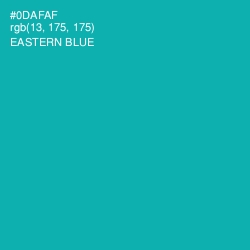 #0DAFAF - Eastern Blue Color Image